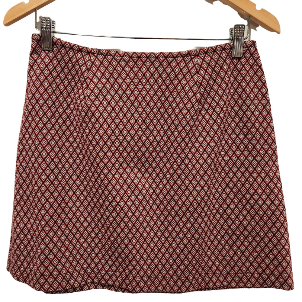 Express Tricot Womens Vintage Geometric Print 90s Y2K Mini Skirt Size 9/10